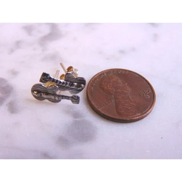 Vintage Sterling Silver Guitar Earrings for the Music Lover - Picture 3 of 3